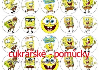 30 KS OBRÁZKŮ Z JEDLÉHO PAPÍRU SPONGE BOB