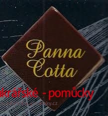 ČOKOLÁDOVÁ DEKORACE NÁPIS PANNA COTTA 12 KS