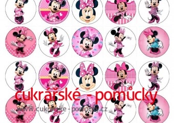 30 KS OBRÁZKŮ Z JEDLÉHO PAPÍRU MINNIE
