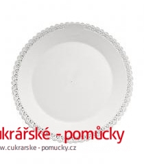 PODLOŽKA DORTOVÁ BÍLÁ -PLAST 25 CM