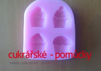 SILIKONOVÁ FORMA MUFFINKY 4 KS