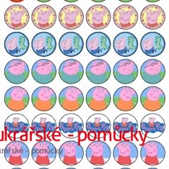48 KS OBRÁZKŮ Z JEDLÉHO PAPÍRU PEPPA PIG