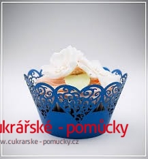 KOŠÍČKY NA CUPCAKES  12 KS  MODRÉ 2