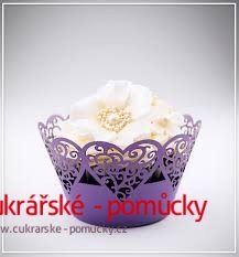 KOŠÍČKY NA CUPCAKES  12 KS  FIALOVÉ 2