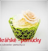 KOŠÍČKY NA CUPCAKES  12 KS  ZELENÉ - KVĚTINY