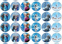 48 KS OBRÁZKŮ Z JEDLÉHO PAPÍRU FROZEN 2