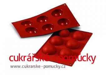 SILIKONOVÁ FORMA POLOKOULE PRŮMĚR 6 CM
