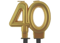 SVÍČKA ZLATÁ METALICKÁ  40