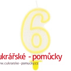 SVÍČKA NA DORT ČÍSLO  6