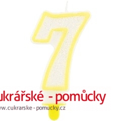 SVÍČKA NA DORT ČÍSLO  7