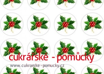 24 KS OBRÁZKŮ Z JEDLÉHO PAPÍRU VÁNOCE 4