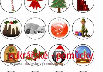 20 KS OBRÁZKŮ Z JEDLÉHO PAPÍRU VÁNOCE 10