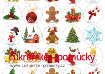 35 KS OBRÁZKŮ Z JEDLÉHO PAPÍRU VÁNOCE 11