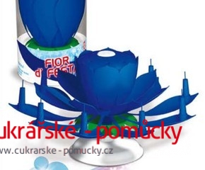 HRAJÍCÍ FONTÁNA A SVÍČKY MODRÁ