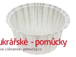 BÍLÝ PEVNÝ KOŠÍČEK NA  MUFFINY 50 KS