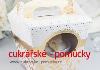 KRABIČKA NA CUPCAKE  ZLATÁ