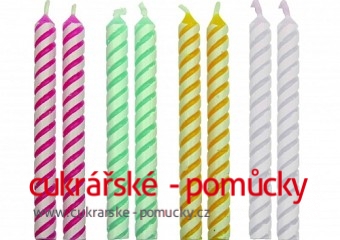 SVÍČKY DORTOVÉ BAREVNÉ 24 KS