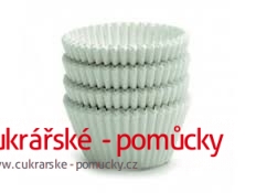 PAPÍROVÉ KOŠÍČKY BÍLÉ  40 X 24 MM   50 KS