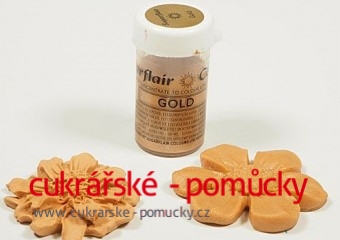 SUGARFLAIR BARVA GELOVÁ GOLD ZLATÁ
