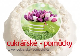 JEDLÝ PAPÍR  KYTICE TULIPÁNŮ