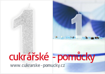 SVÍČKA TŘPYTIVÁ STŘÍBRNÁ 1
