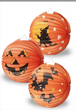 HALLOWEEN LAMPION KULATÝ  1 KS