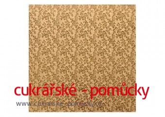 PODLOŽKA POD DORT ZLATÁ ČTVEREC EXTRA 30 X 30 CM
