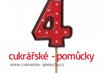 SVÍČKA  NA DORT ČERVENÁ PUNTÍK  4
