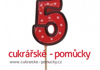 SVÍČKA  NA DORT ČERVENÁ PUNTÍK  5