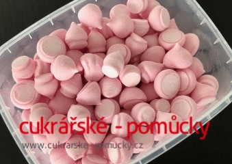 SNĚHOVÉ PUSINKY MERINGHE  RŮŽOVÉ  100 g