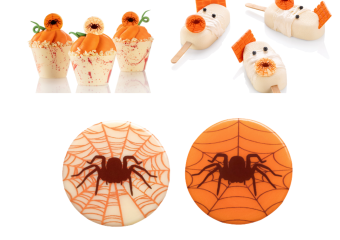 ČOKOLÁDOVÁ DEKORACE HALLOWEEN PAVOUK  10 Ks