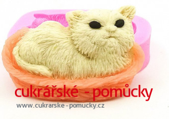 SILIKONOVÁ FORMA KOČKA V KOŠÍČKU