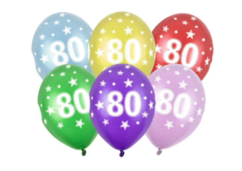 BALONEK S ČÍSLICÍ  80    1 KS