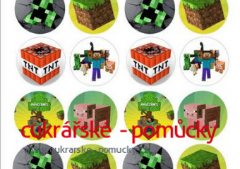 JEDLÝ PAPÍR MINECRAFT NA MUFFINY