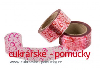 DORTOVÁ PÁSKA FOLIE NA OKRAJE POTISK SRDCE