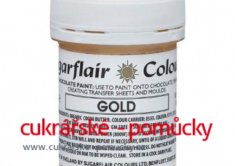 BARVA DO ČOKOLÁDY SUGARFLAIR ZLATÁ