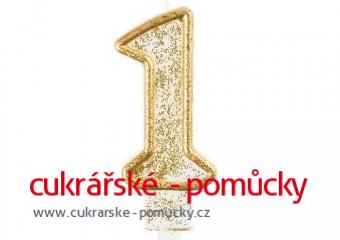 SVÍČKA NAROZENINOVÁ ČÍSLICE ZLATÁ  1