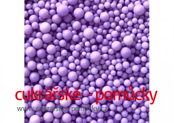 CUKROVÉ ZDOBENÍ FIALOVÉ KULIČKY MIX  II