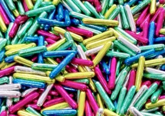 CUKROVÉ  TYČINKY MIX METALLIC RAINBOW