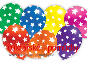BALONKY BAREVNÉ HVĚZDIČKY   7 KS