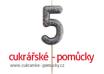SVÍČKA ČERNÁ TŘPYTIVÁ  5