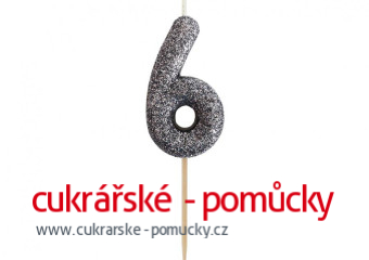 SVÍČKA ČERNÁ TŘPYTIVÁ  6
