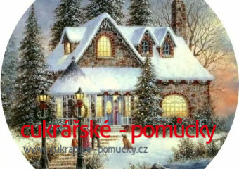 JEDLÝ PAPÍR VÁNOČNÍ CHALOUPKA