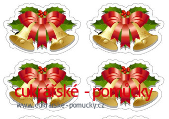 JEDLÝ PAPÍR VÁNOČNÍ ZVONKY  2