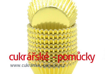HLINÍKOVÉ KOŠÍČKY NA PRALINKY ZLATÉ