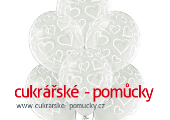 TRANSPARENTNÍ BALONEK SRDÍČKA