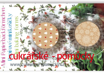 CUKRÁŘSKÉ KOŠÍČKY MINI VÁNOČNÍ  III