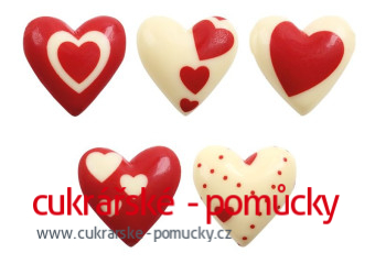 ČOKOLÁDOVÁ SRDÍČKA 3D  10 Ks