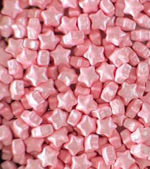 CUKROVÁ DEKORACE HVĚZDIČKY BABY PINK