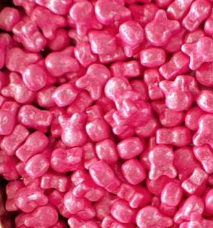 CUKROVÁ DEKORACE ZAJÍČCI ROSE PINK
